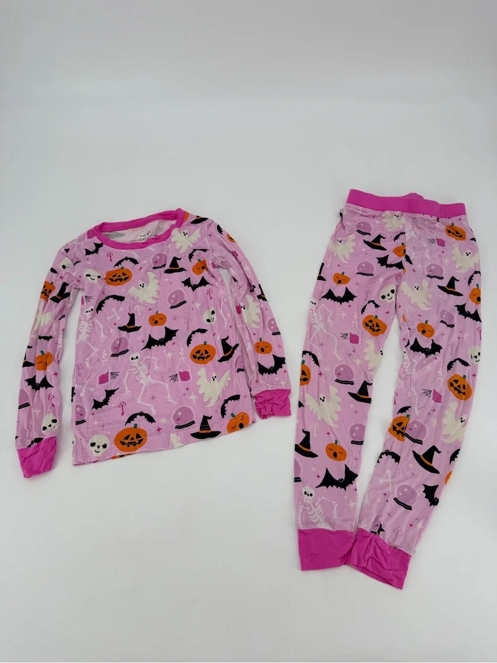 Little Sleepies Halloween Pink Bamboo Pajamas 4T 4